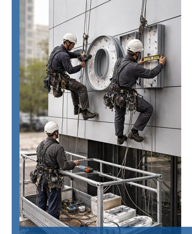 Профессиональный монтаж световых букв в Тихвине под ключ