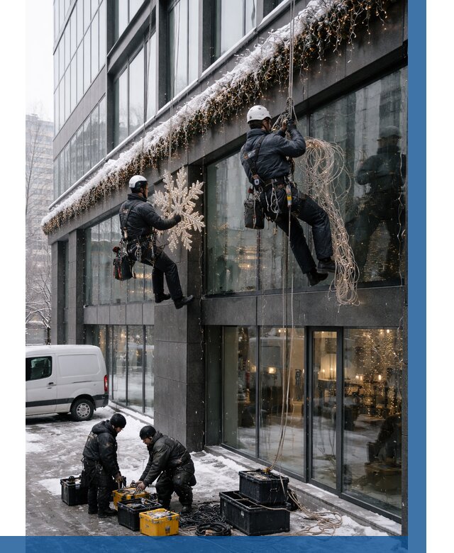 Демонтаж новогоднего оформления в Тихвине от 6010 р. | ВЫСОТНИК-Тхв