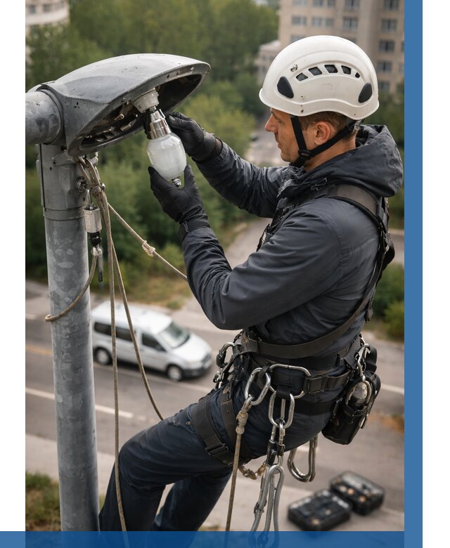 Замена ламп на высоте в Тихвине от 2732 р. | ВЫСОТНИК-Тхв