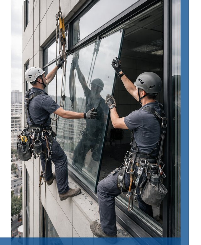 Замена стеклопакетов на высоте в Тихвине от 6010 р. | ВЫСОТНИК-Тхв