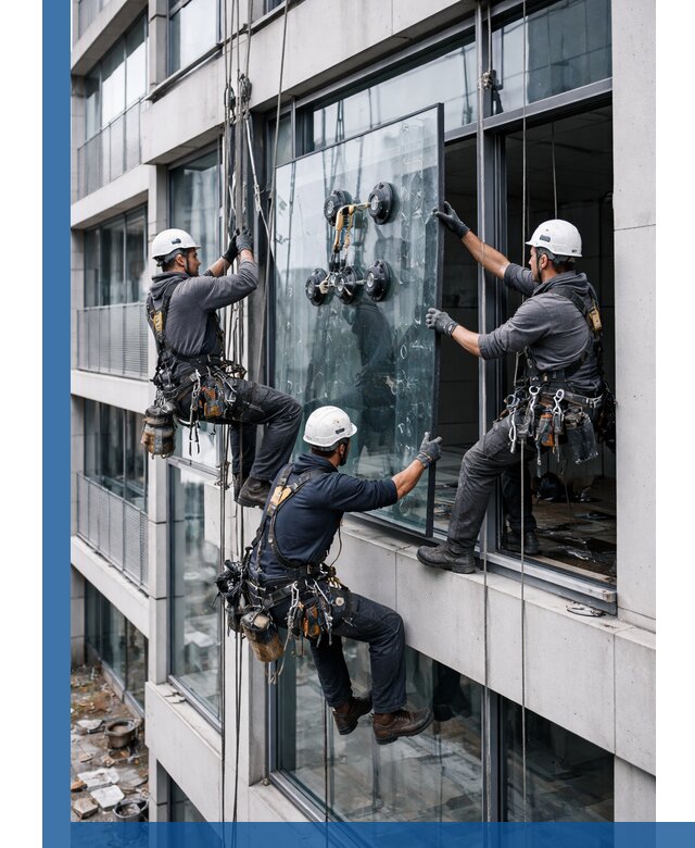 Фасадное остекление и монтаж витражей зданий в Тихвине под ключ