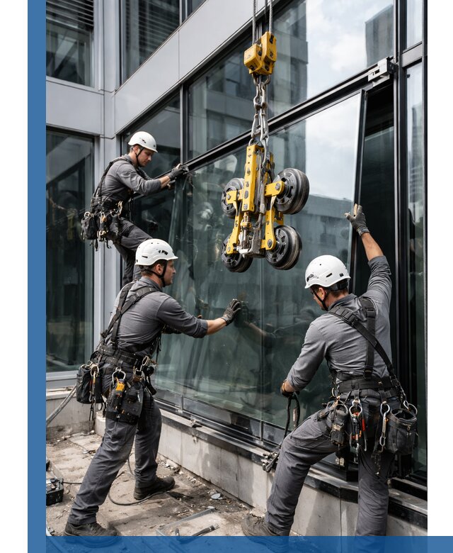 Структурное остекление фасадов в Тихвине монтаж и обслуживание