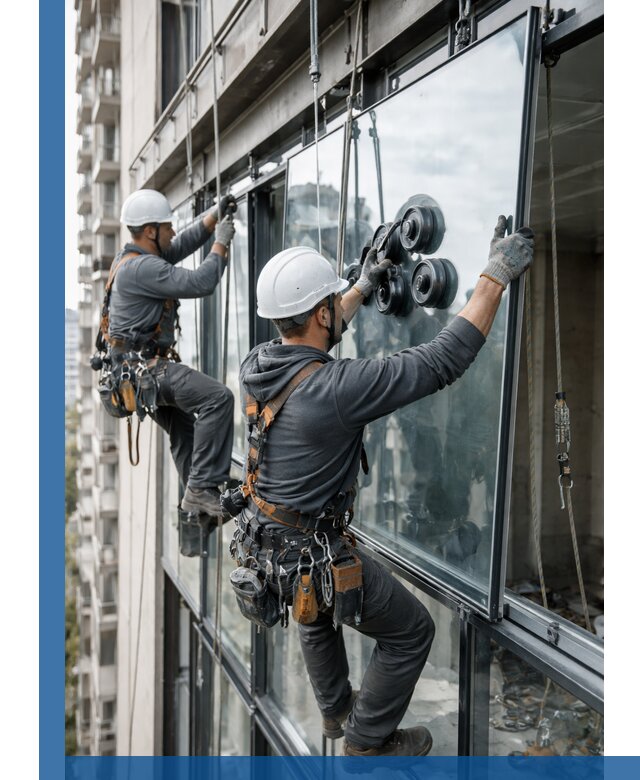 Витражное остекление фасадов и лоджий в Тихвине под ключ