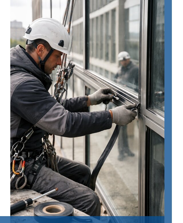 Ремонт витражных конструкций в Тихвине от 3825 р. | ВЫСОТНИК-Тхв