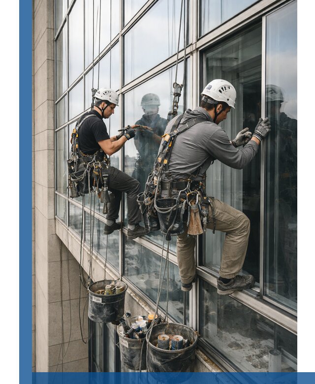 Ремонт витражных конструкций и фасадного остекления в Тихвине