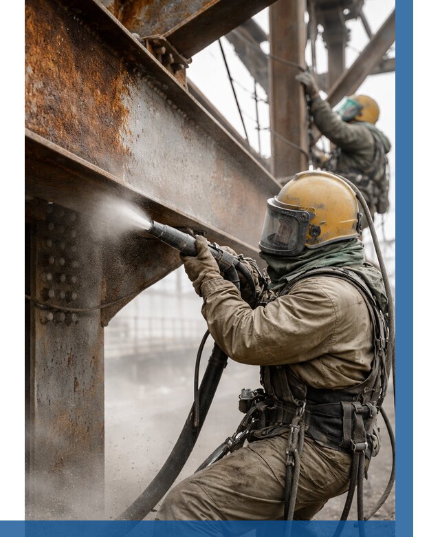 Пескоструйная очистка металлоконструкций в Тихвине по 656 р. ВЫСОТНИК-Тхв