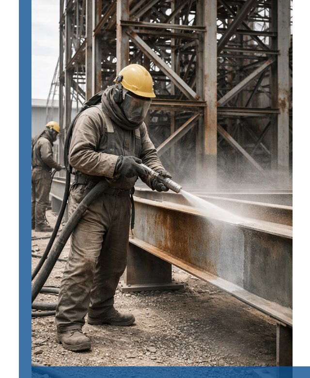 Пескоструйная очистка металлоконструкций в Тихвине промышленная