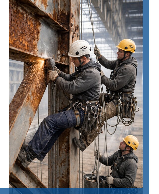 Зачистка металла от ржавчины в Тихвине от 382 р. | ВЫСОТНИК-Тхв