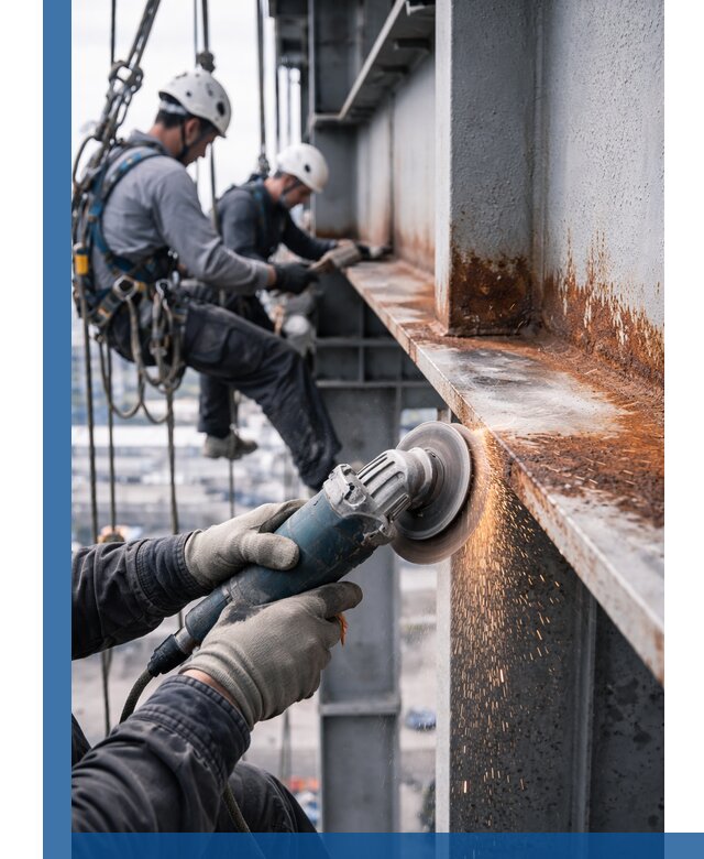 Зачистка металла от ржавчины и подготовка поверхностей в Тихвине