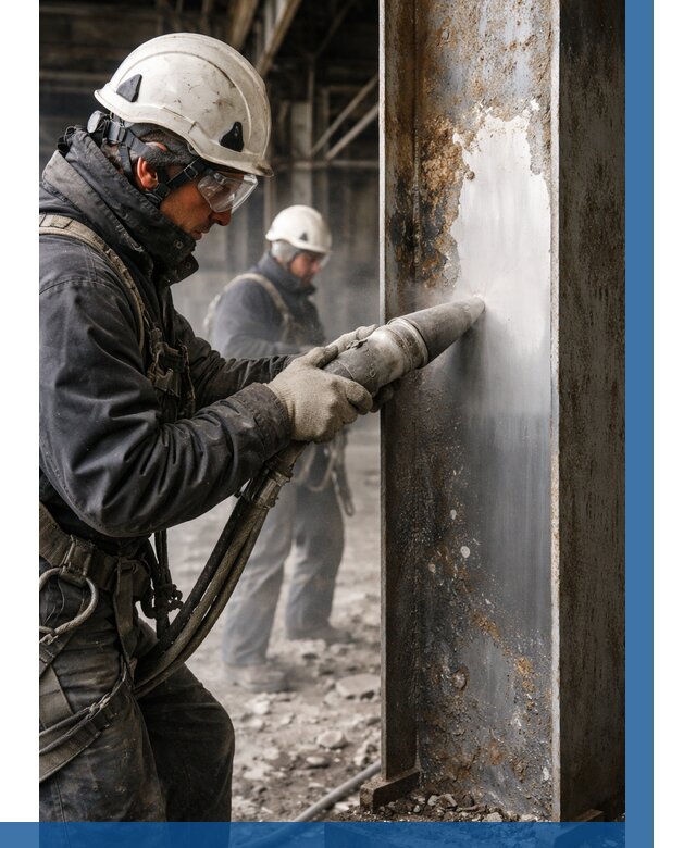 Удаление старой краски с металла в Тихвине от 492 р. | ВЫСОТНИК-Тхв