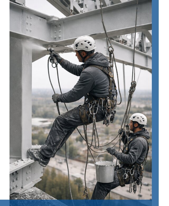 Покраска металлоконструкций на высоте в Тихвине 382 р |ВЫСОТНИК-Тхв