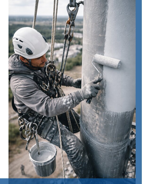 Покраска мачт связи под ключ в Тихвине от 929 р. | ВЫСОТНИК-Тхв