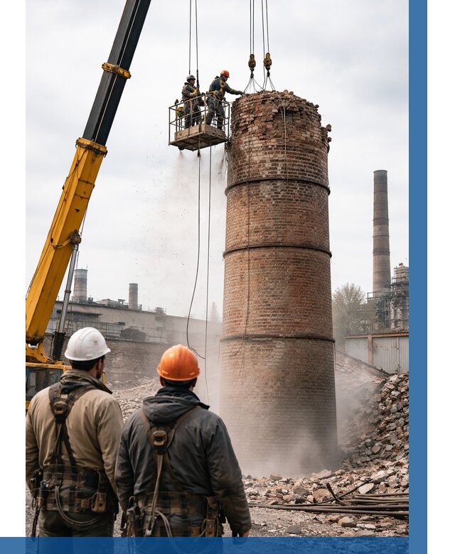 Демонтаж дымовой трубы в Тихвине от 98352 р. | ВЫСОТНИК-Тхв, смета