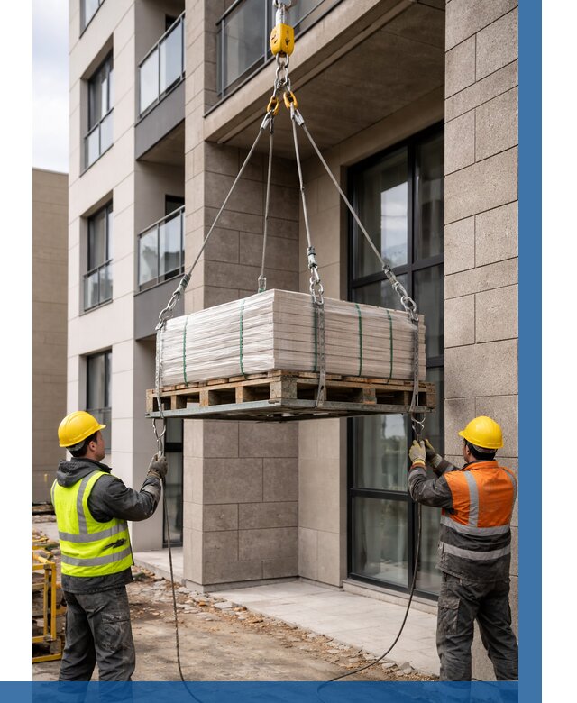 Подъем керамогранита на этаж в Тихвине от 3825 р. | ВЫСОТНИК-Тхв