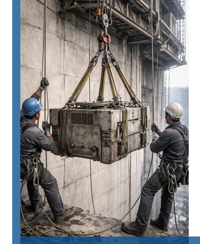 Такелажные работы на высоте, подъем и монтаж грузов в Тихвине