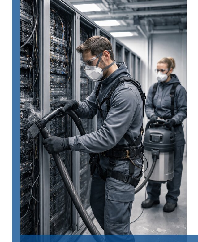 Обеспыливание серверной комнаты в Тихвине, профессиональная очистка