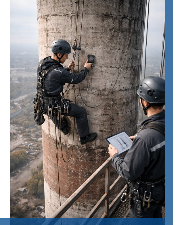 Обследование дымовой трубы в Тихвине от 8742 р. | ВЫСОТНИК-Тхв