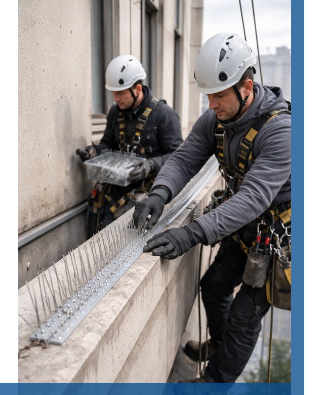 Установка шипов от птиц в Тихвине от 929 р. | ВЫСОТНИК-Тхв