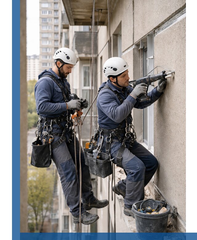 Промышленные альпинисты высотные работы и монтаж в Тихвине